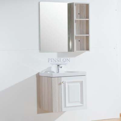 Pinslon wholesale  waterproof wood vanity washbasin bathroom shower wall cabinet basin over the toilet