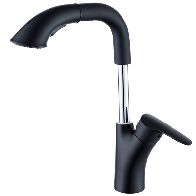 Brass Black Pull Down Out Spray Faucet For Sink Torneira da cozinha