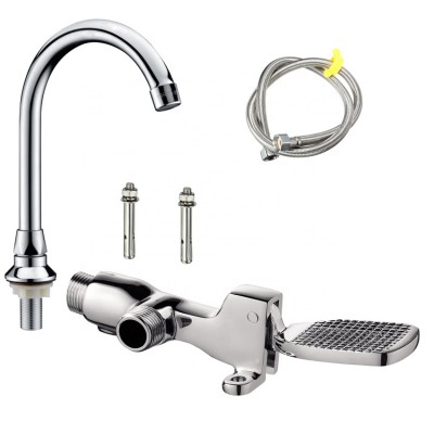 Brass Foot Operated Foot Pedal Taps Touchless Basin faucets mixers taps Medical Faucet