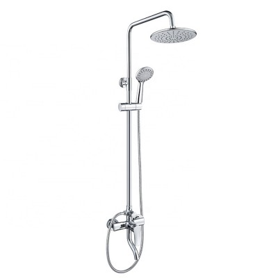 Contemporary Chrome Plating Ceiling-Mounted 6 Body Sprays & Hand Shower Rain Shower System